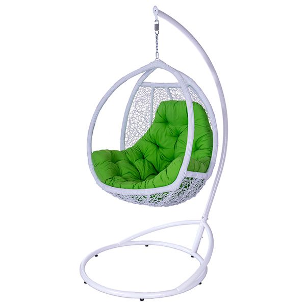 Кресло-кокон Терико белое с подушкой