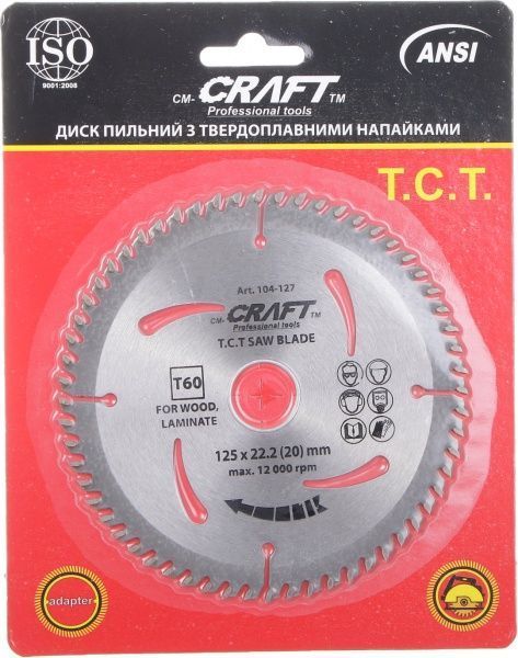Пиляльний диск Craft 125x22,2 Z60 104-127