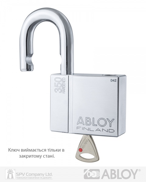 Замок навісний Abloy PL 350 Protec2 2KEY 25x14 мм відкритий (амбарний) 