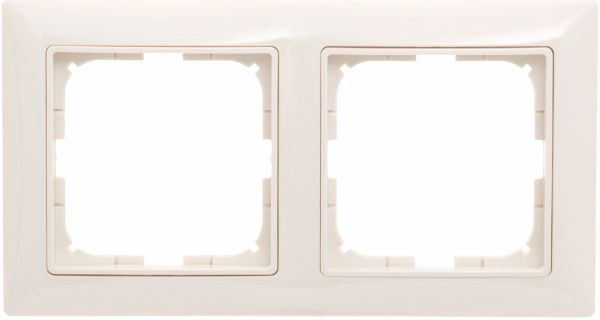 Рамка двухместная ABB Basic 55 универсальная кремовый 2512-92-507