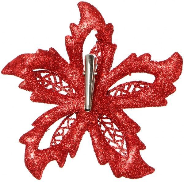 Набір новорічного декору Shunda Пуансетія-завиток 9 см SD16-012R