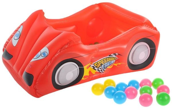 Ігровий набір Bestway автомобіль надувний 119x79x51 см з м'ячиками 50шт.