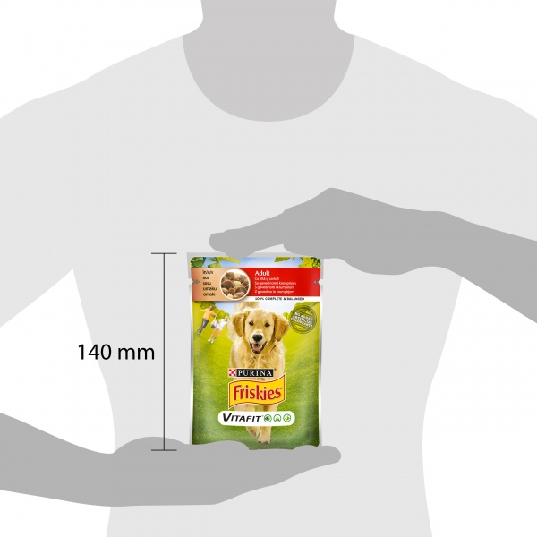 Корм влажный для всех пород Friskies с говядиной и картофелем (кусочки в соусе) 100 г