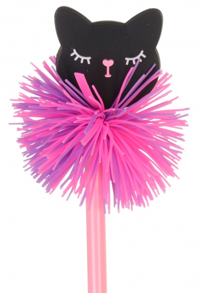 Ручка шариковая Котенок с помпоном 