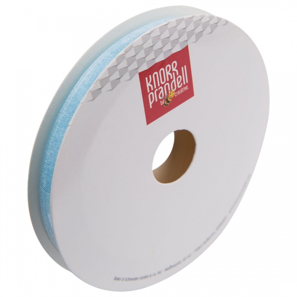 Стрічка декоративна Knorr Prandell органза 0,6 см 10 м блакитний 