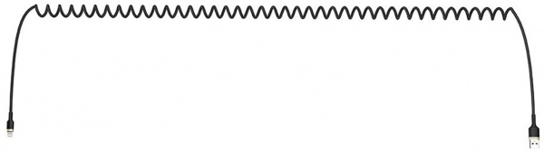 Кабель ColorWay USB - Apple Lightning (spiral) 2.4А 1,5 м black (CW-CBUL051-BK) 