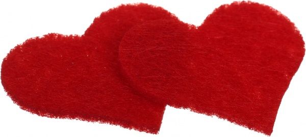 Набір декоративний Серце 2 шт. 125055 3,5 см червоний