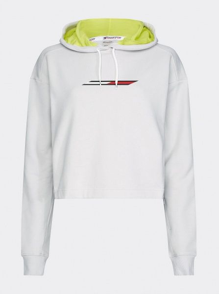 Джемпер Tommy Hilfiger CROPPED HOODY LOGO S10S100517-PSU р. XS белый