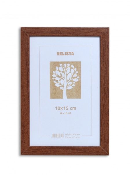Рамка для фотографии со стеклом Velista 10BW-863195v 10x15 см коричневый 