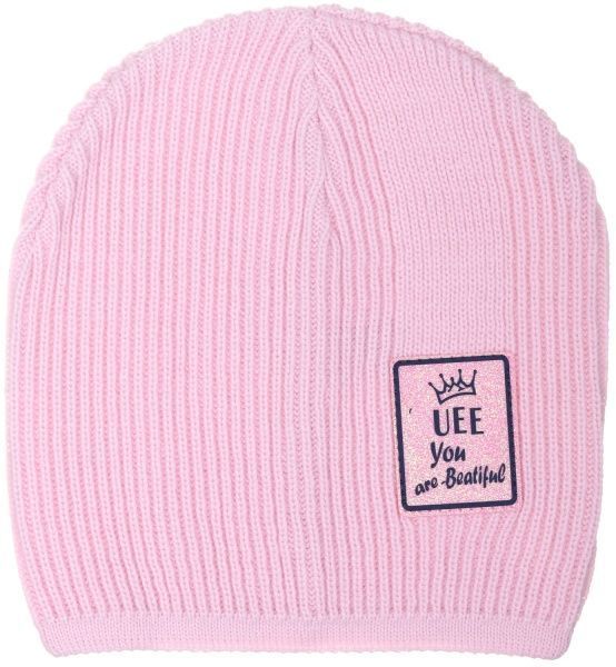 Шапочка дитяча для дівчинки Kraft+ 7561 р.52-54 світло-рожевий 