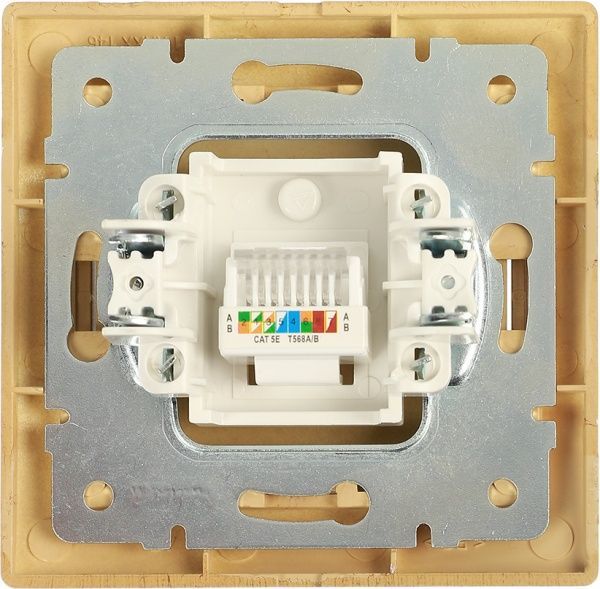 Розетка компьютерная Lezard Mira RJ45 CAT5 дуб матовый 701-5151-139