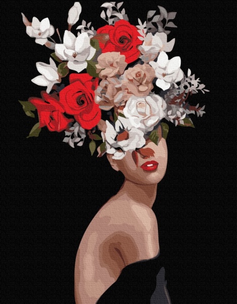 Картина за номерами Думки в квітах PGX36693 40x50 см Brushme 