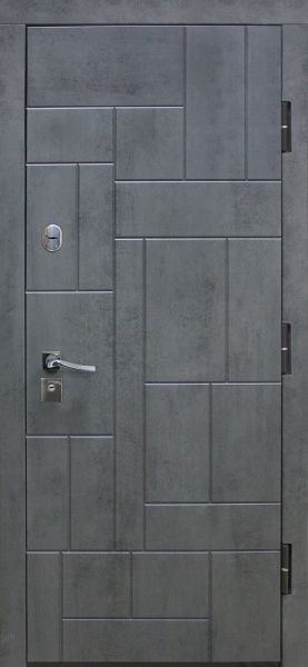 Дверь входная TM Riccardi Urban 2-B бетон темный / дуб latte line 2050х860мм правая