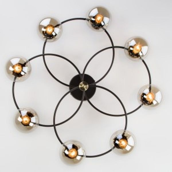 Люстра стельова Strotskis Link 8x60 Вт E14 чорний 70104/8