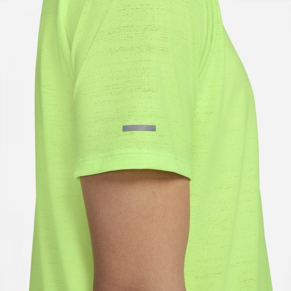 Футболка Nike M NK DF MILER TOP SS CU5992-358 р.XL лайм