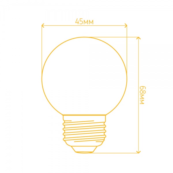 Лампа светодиодная LightMaster 1 Вт G45 прозрачная E27 220 В LB-548 G45 230V 1W E27 RGB про 