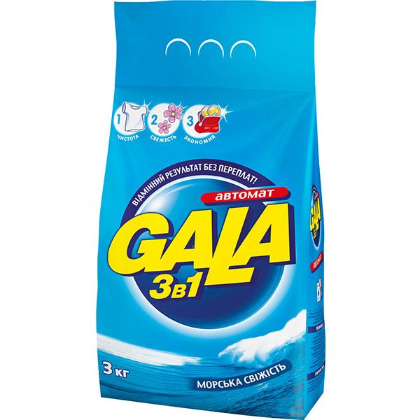 Пральний порошок Gala Морська свіжість 3 кг