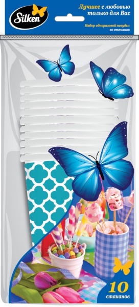 Стакан бумажный Silken Марокканский стиль 340 мл 10 шт.