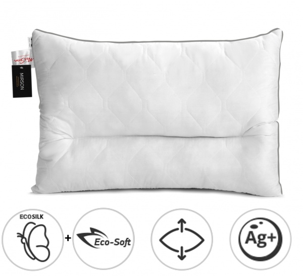 Подушка ортопедична DeLuxe EcoSoft Silver 565ортопедична 50х70 см (2200000625168) MirSon