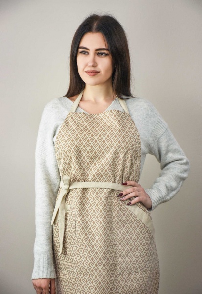 Фартук с нагрудником Joy бежевый рисунок La Nuit