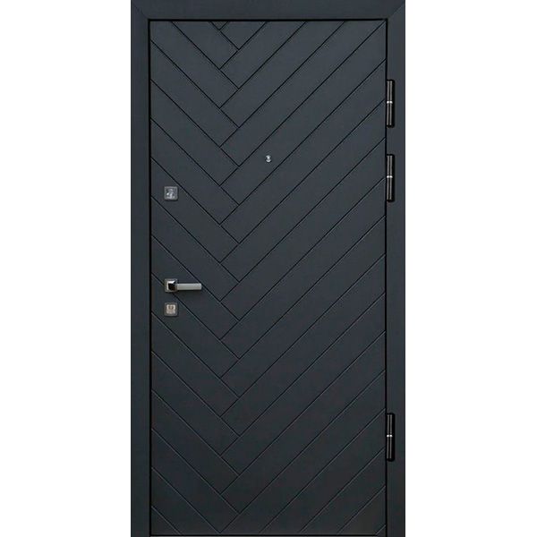 Двері вхідні Булат К-7 159 венге темний 2050x850мм праві