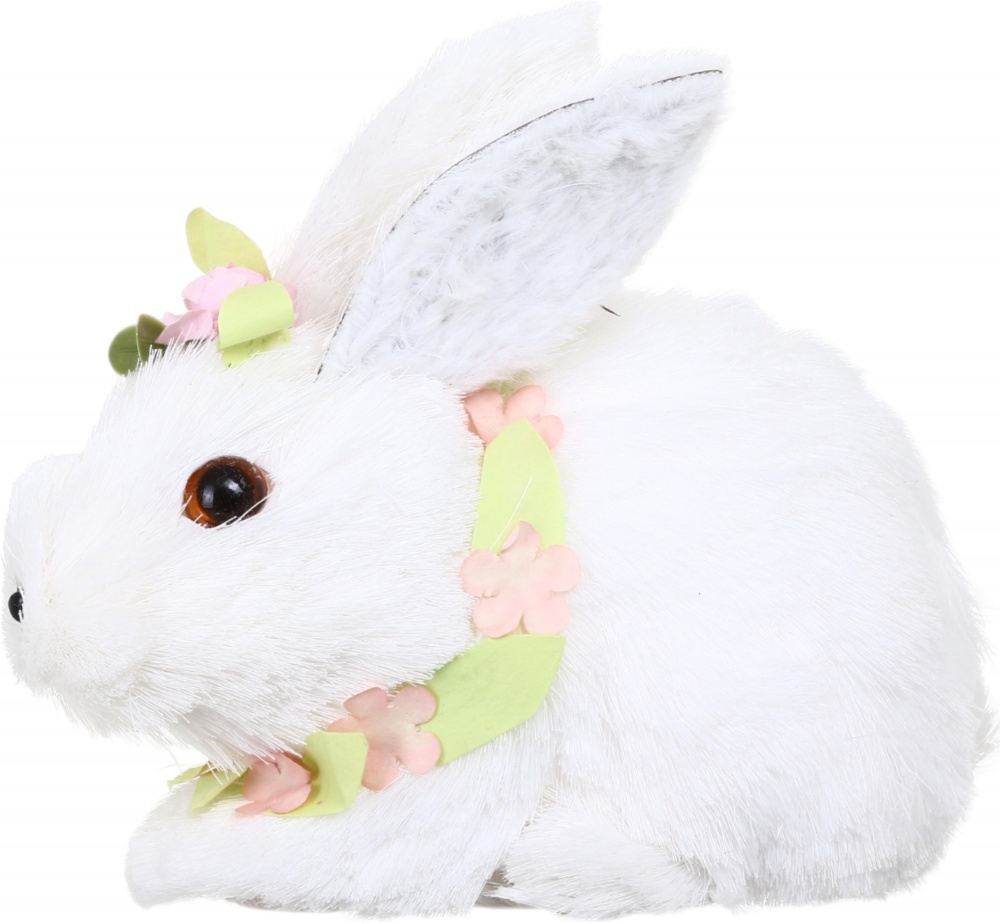 Декорация пасхальная кролик с цветами (XL80036B-13)