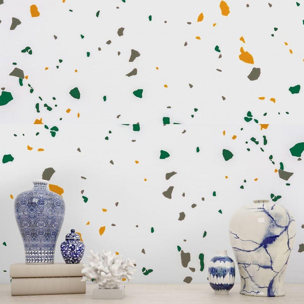 3D-панель с ПВХ самоклеящаяся Sticker Wall желто-зеленый 600х300х2 мм (SW-00001676)