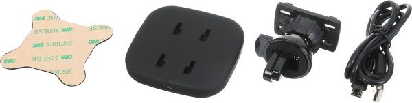 Автомобільний зарядний пристрій тримач з бездротовою зарядкою FullFix EL003 чорно-червоний