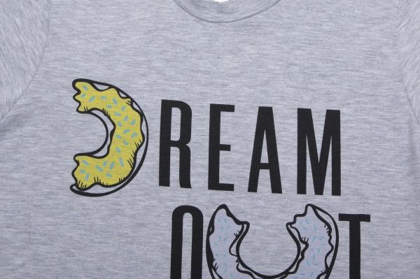 Футболка для дівчаток Roksana №01/16909 Тістечко р.134-140 сірий 