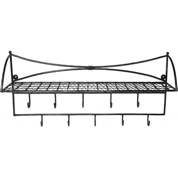 Вешалка для одежды настенная Марсель черная 27081/ч