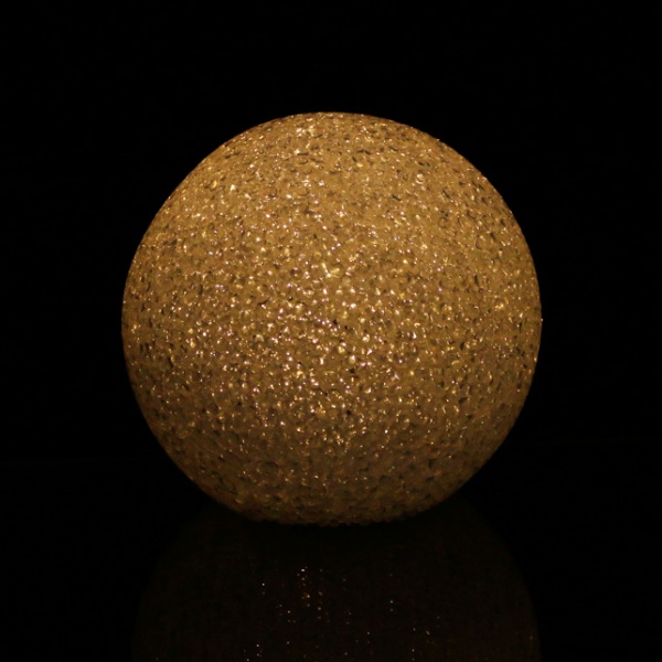 Декоративна фігура у формі кулі білого кольору вбудований світлодіод (LED) 10 см 