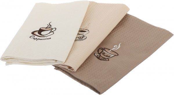 Набір рушників кухонних Кофе 3 шт. 45x60 см La Nuit коричневий 