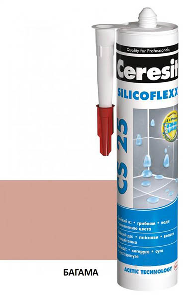 Герметик силіконовий Ceresit CS 25 SILICOFLEXX багама 280 мл