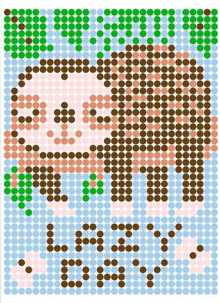 Набір наліпок Умняшка Картина по номерам з наліпками в тубусі 