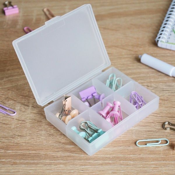 Органайзер для таблеток MVM PC-07 T на 6 відділень (таблетниця) 20x65x85 мм