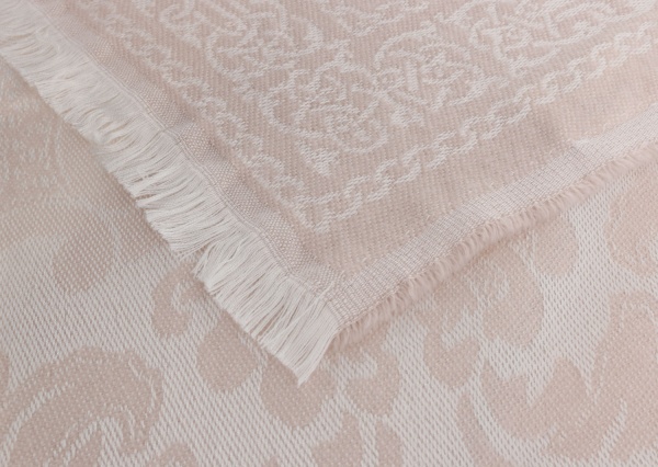 Плед Toledo 140x200 см рожевий із білим La Nuit 