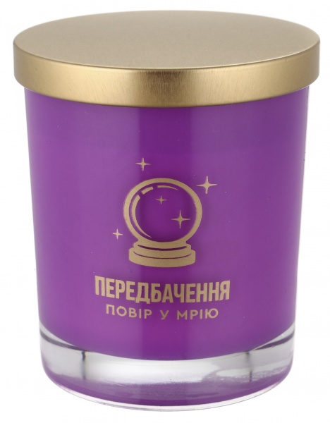 Свеча в стакане с предсказанием аромат тубероза 