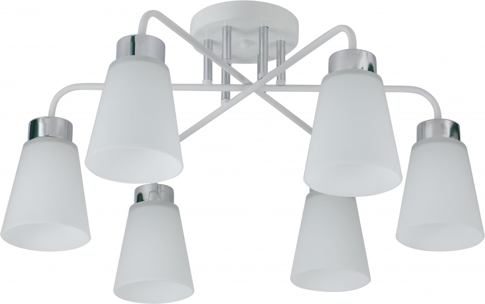Люстра стельова Sensio Jupiter 6x40 Вт E27 білий ALG-07539/6