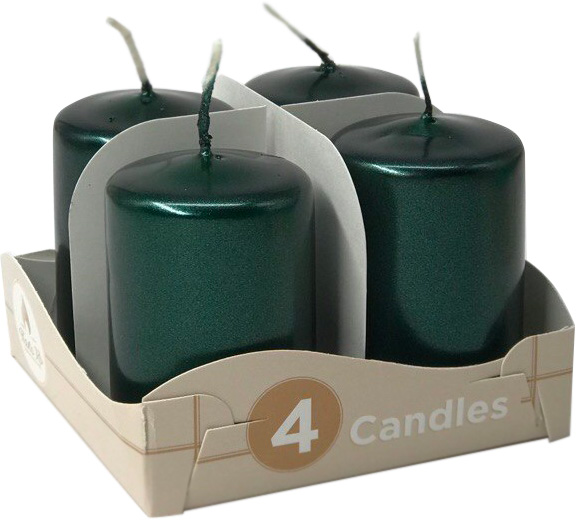 Набір свічок адвентових 60/40 лак зелений 4 шт. Pako-If