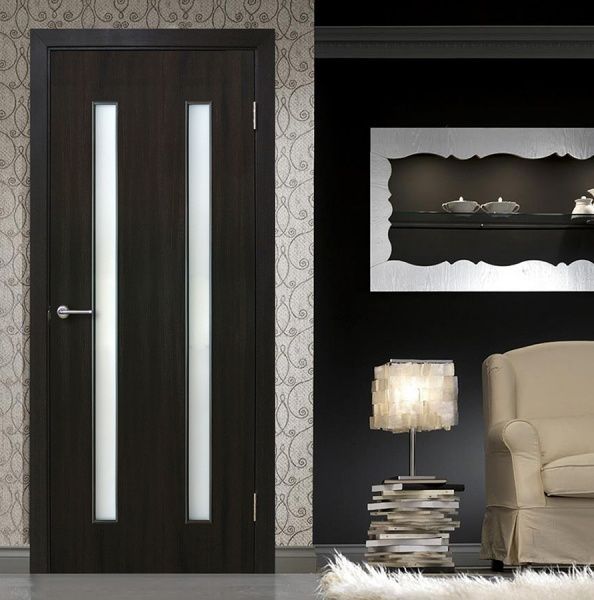 Дверное полотно ОМиС Вероніка ПО 600 мм венге