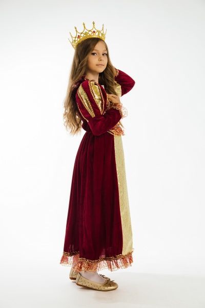 Костюм дитячий карнавальний КАРНАВАЛІЯ Королева 5-7 років р.122 червоний 