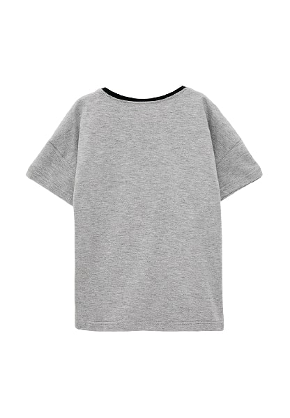 Футболка для девочек Роза 2102121 р.158 серый меланж 