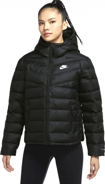 Куртка Nike W NSW TF RPL WINDRUNNER HD JKT DH4073-010 р.L черный