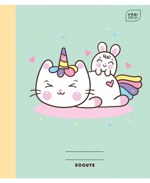 Тетрадь школьная 12 листов в клетку GIRL в ассортименте InterDRUK