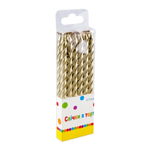 Свічки для торта Металік Ві та Ві 12 шт. 