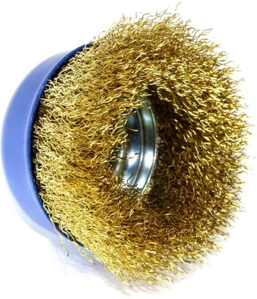 Щітка чашкова 75мм x M14, витий (рифлений) дріт d0,3 об/хв 12500 стальний дріт S&R 136132075