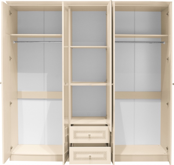 Шкаф Embawood Стелла 5-дверный кремовый 
