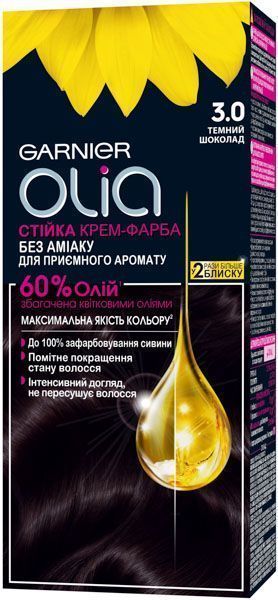 Фарба для волосся Garnier Olia 3.0 темний шоколад