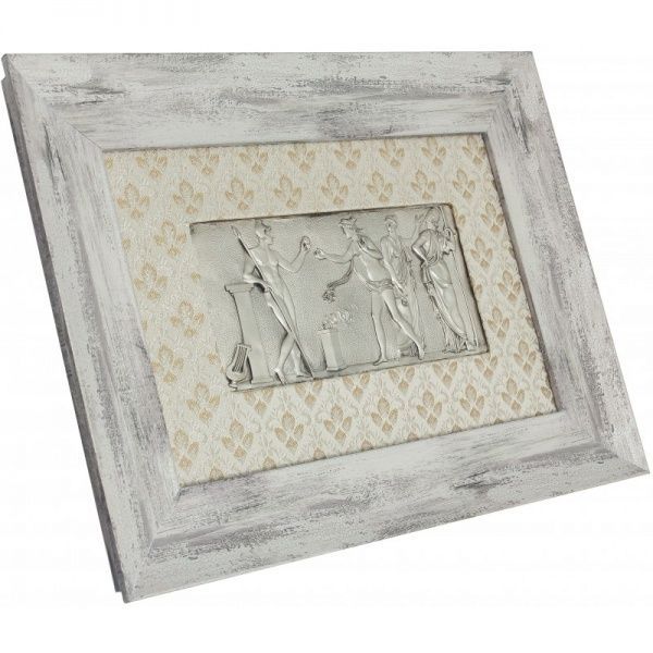 Панно декоративне Художна композиція 24x33 см срібний 