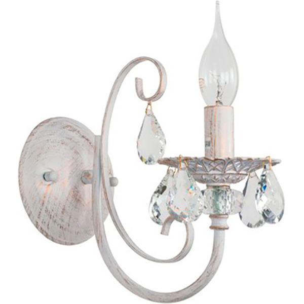 Бра Victoria Lighting Adeline/AP1 1x40 Вт E14 белый/золото